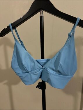 aerie Real Good Baby Blue Bralette Triangle Swim Top Size Small